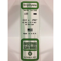 EVERGREEN 109 STRIPSx10 .010x.250INCH