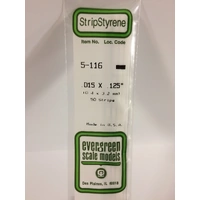 EVERGREEN 116 STRIPSx10 .015x.125INCH