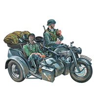 ITALERI 317 ZUNDAPP KS750 WITH SIDECAR 1/35 SCALE PLASTIC MODEL KIT