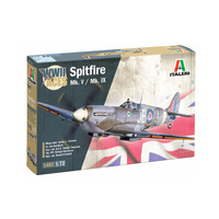 ITALERI 1482 WWII ACES SPITFIRE MK.V / MK.IX 1/72 SCALE PLASTIC MODEL KIT