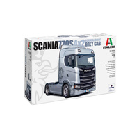 ITALERI 3971 SCANIA 770S 4X2 NORMAL ROOF GREY CAB 1/24 SCALE PLASTIC MODEL KIT TRUCK