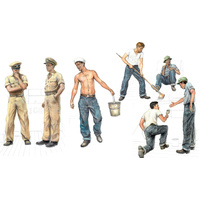 ITALERI 5618 PT-109 CREW 7 WWII ASSEMBLED FIGURES 1/35 SCALE PLASTIC MODEL FIGURINES