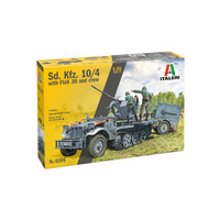 ITALERI 6395 SD.KFZ.10/4 WITH FLAK 30 CREW OF 4 AND TRAILER 1/35 SCALE PLASTIC MODEL KIT