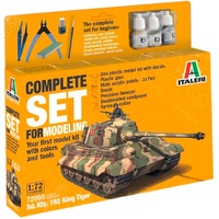 ITALERI 72005 COMPLETE SET FOR MODELING SD. KFZ. 182 KING TIGER 1/72 SCALED PLASTIC MODEL KIT