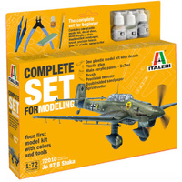 ITALERI 72010 COMPLETE SET FOR MODELING JU 87 B STUKA 1/72 SCALED PLASTIC MODEL KIT