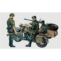 ITALERI 315 GERMAN BMW R75 WITH SIDECAR AND MG34 MACHINE GUN 1/35 SCALE PLASTIC MODEL KIT