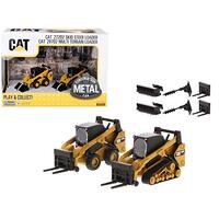 DIECAST MASTERS 84647CS CAT 272D2 SKID STEER LOADER AND CAT 297D2 MULTI TERRAIN LOADER 1:64 SCALE DIECAST  TWIN PACK