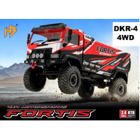 HOBBYPLUS DKR-4 FORTIS 4X4 BRUSHLESS RTR 1/18 SCALE RC RALLY TRUCK RED [HBP1810820-RD]