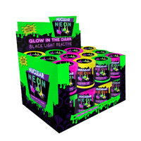 FANTASMA TOYS NUCLEAR NEON GLOW IN THE DARK BLACK LIGHT REACTIVE SLIME 110G ASSORTED COLOURS