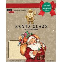INCREDIBUILDS CHRISTMAS HOLIDAY COLLECTION SANTA CLAUS 3D WOOD MODEL AND BOOK