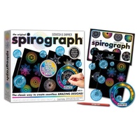 PLAY MONSTER THE ORIGINAL SPIROGRAPH SCRATCH AND SHIMMER WITH GLITTER WHEELS AND NON-SLIP RING SET