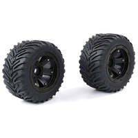 ROVAN 830321 160 X 80 TYRES PREMOUNTED WITH BLACK BEADLOCKS 1 PAIR