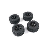 ROVAN 830331 160 X 80 TYRES PRE MOUNTED SET OF 4 WITH BLACK BEADLOCKS 17MM HEX