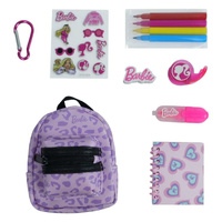 BARBIE MINI BACK PACK WITH SURPRISE ACTIVITY KIT INSIDE PURPLE LEOPARD PRINT