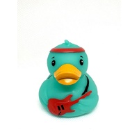 TOMY TOYMENDOUS LUX DUCKS GREEN ROCKSTAR RUBBER DUCK