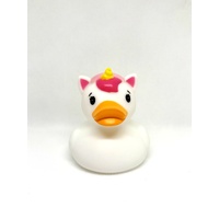 TOMY TOYMENDOUS LUX DUCKS WHITE UNICORN RUBBER DUCK