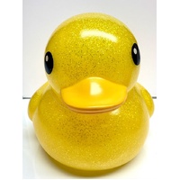 TOMY HOPSCOTCH LANE JUMBO GLITTER RUBBER DUCK YELLOW