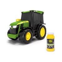 TOMY JOHN DEERE KIDS BUBBLE N GO TRACTOR WITH BUBBLES