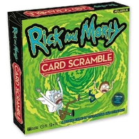 AQUARIUS RICKY AND MORTY CARD SCRAMBLE BOARD GAME