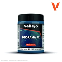 VALLEJO 26.202 WATER TEXTURE MEDITERRANEAN BLUE 200ML 