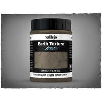 VALLEJO DARK EARTH TEXTURE ACRYLIC 200ML 26.218