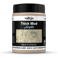 VALLEJO AV26810 LIGHT BROWN THICK MUD 200ML