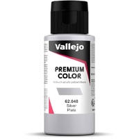 VALLEJO AV62.048 SILVER PREMIUM ACRYLIC POLYURETHANE WATER BASED AIRBRUSH HOBBY PAINT 60ML