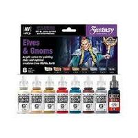 VALLEJO 70.242 ELVES AND GNOMES ACRYLIC PAINT SET 8 17ML BOTTLES