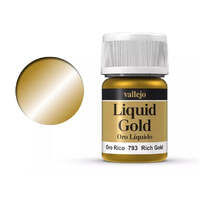 VALLEJO 70.793 LIQUID GOLD RICH GOLD ALCOHOL BASED 35ML ACRILYC PAINT