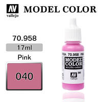 VALLEJO 70.958 MODEL COLOR 040 ACRYLIC PAINT PINK 17ML