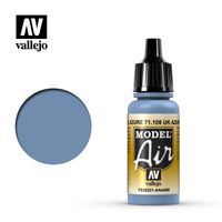 VALLEJO 71108 UK AZURE BLUE MODEL AIR ACRYLIC PAINT 17ML