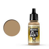 VALLEJO 71.117 CAMOUFLAGE BROWN MODEL AIR ACRYLIC PAINT 17ML