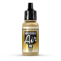 VALLEJO 71.143 MODEL AIR ACRYLIC PAINT UK LIGHT STONE 17ML