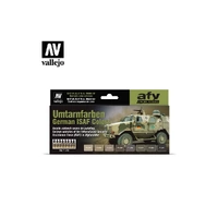 VALLEJO 71.159 UMTARNFARBEN GERMAN ISAF COLORS ACRYLIC AIRBRUSH PAINT SET  8 X 17ML