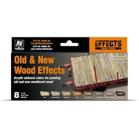 VALLEJO 71.187 MODEL AIR OLD AND NEW WOOD EFFECT COLOURS ACRYLIC  AIRBRUSH PAINT SET