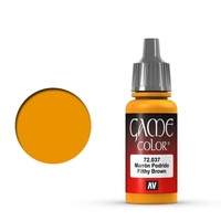 VALLEJO 72.037 GAME COLOR FILTHY BROWN ACRYLIC PAINT 17ML