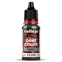 VALLEJO 72.059 GAME COLOR METALLIC HAMMERED COPPER ACRYLIC PAINT 17ML
