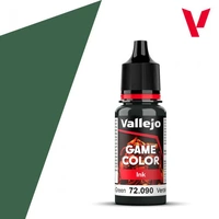 VALLEJO 72.090 GAME COLOR INK BLACK GREEN ACRYLIC PAINT 17ML
