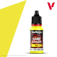 VALLEJO 72.103 GAME COLOR FLUORO YELLOW ACRYLIC PAINT 17ML