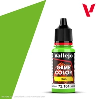 VALLEJO 72.104 GAME COLOR FLUORO GREEN ACRYLIC PAINT 17ML