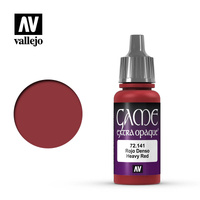 VALLEJO 72.141 GAME COLOR EXTRA OPAQUE HEAVY RED ACRYLIC PAINT 17ML