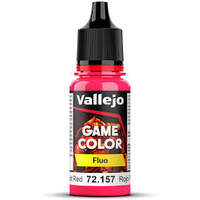 VALLEJO 72.157 GAME COLOR FLUO  FLUORESCENT RED ACRYLIC PAINT 18ML