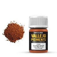 VALLEJO 73107 PIGMENTS DARK RED OCHRE 30 ML