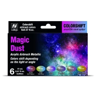 VALLEJO 77.090 ECCENTRIC COLORSHIFT MAGIC DUST 6 COLOUR SET ACRYLIC AIRBRUSH PAINT
