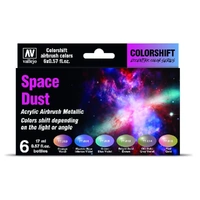 VALLEJO 77091 ECCENTRIC COLORSHIFT SPACE DUST 6 COLOUR SET ACRYLIC AIRBRUSH PAINT