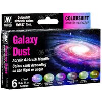 VALLEJO 77.092 ECCENTRIC COLORSHIFT GALAXY DUST 6 COLOUR SET ACRYLIC AIRBRUSH PAINT