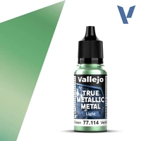 VALLEJO 77.114 TRUE METALLIC METAL DUSKEN GREEN LIGHT 18ML PAINT