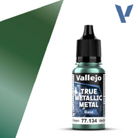 VALLEJO 77.134 TRUE METALLIC METAL DUSKEN GREEN BASE 18ML PAINT