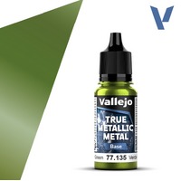VALLEJO 77.135 TRUE METALLIC METAL AMBER GREEN BASE 18ML PAINT