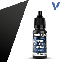 VALLEJO 77.160 TRUE METALLIC METAL OBSIDIAN BLACK SHADE 18ML PAINT